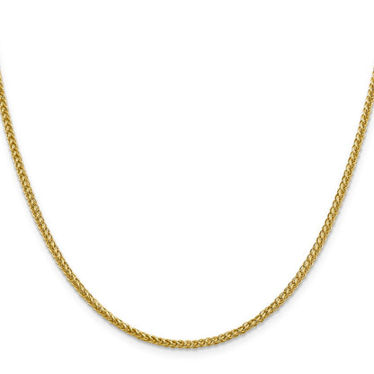 14K Yellow Gold 2.35mm Semi-Solid 3-Wire Wheat Bracelet Anklet Choker Necklace Pendant Chain