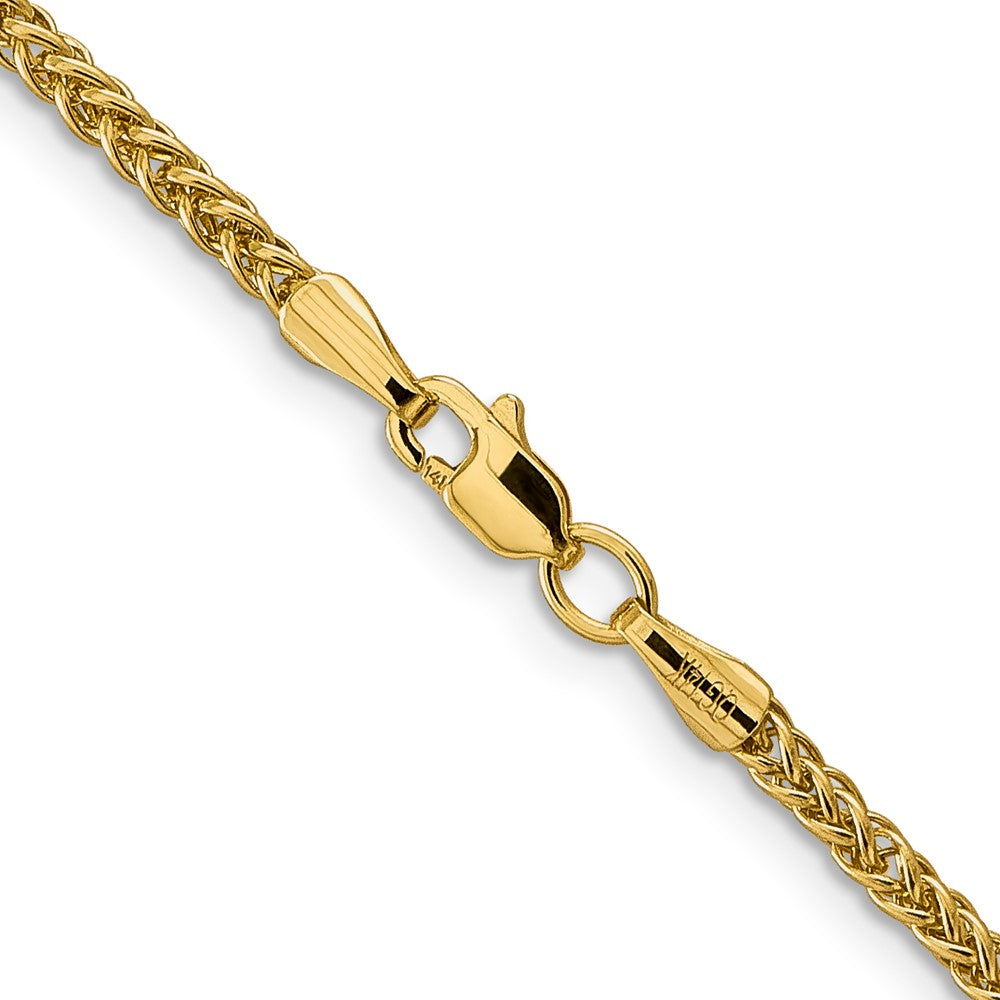 14K Yellow Gold 2.35mm Semi-Solid 3-Wire Wheat Bracelet Anklet Choker Necklace Pendant Chain