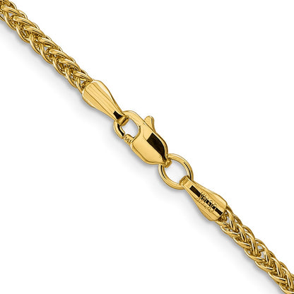 14K Yellow Gold 2.35mm Semi-Solid 3-Wire Wheat Bracelet Anklet Choker Necklace Pendant Chain