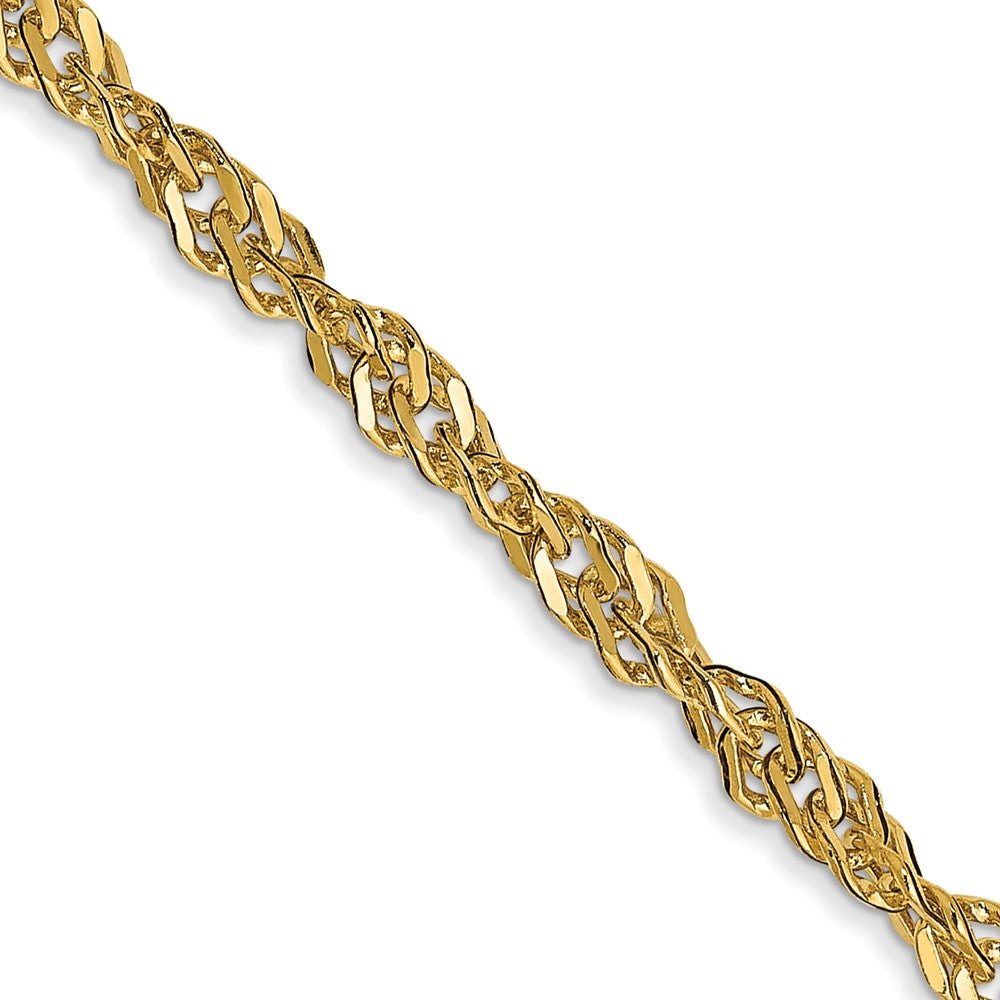 14K Yellow Gold 2.75mm Lightweight Singapore Bracelet Anklet Choker Necklace Pendant Chain