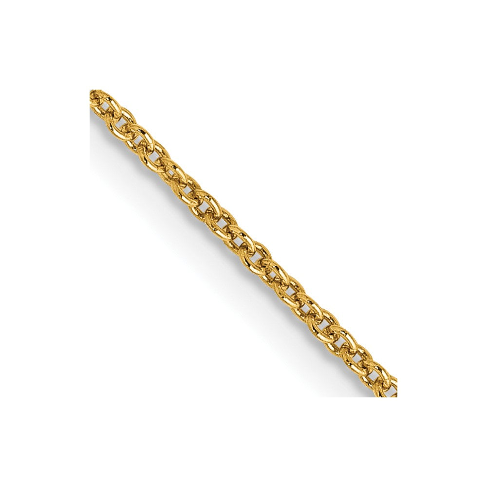 14K Yellow Gold 1.2mm Solid Round Cable Bracelet Anklet Choker Necklace Pendant Chain