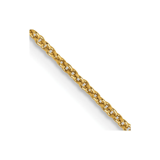 14K Yellow Gold 1.2mm Solid Round Cable Bracelet Anklet Choker Necklace Pendant Chain