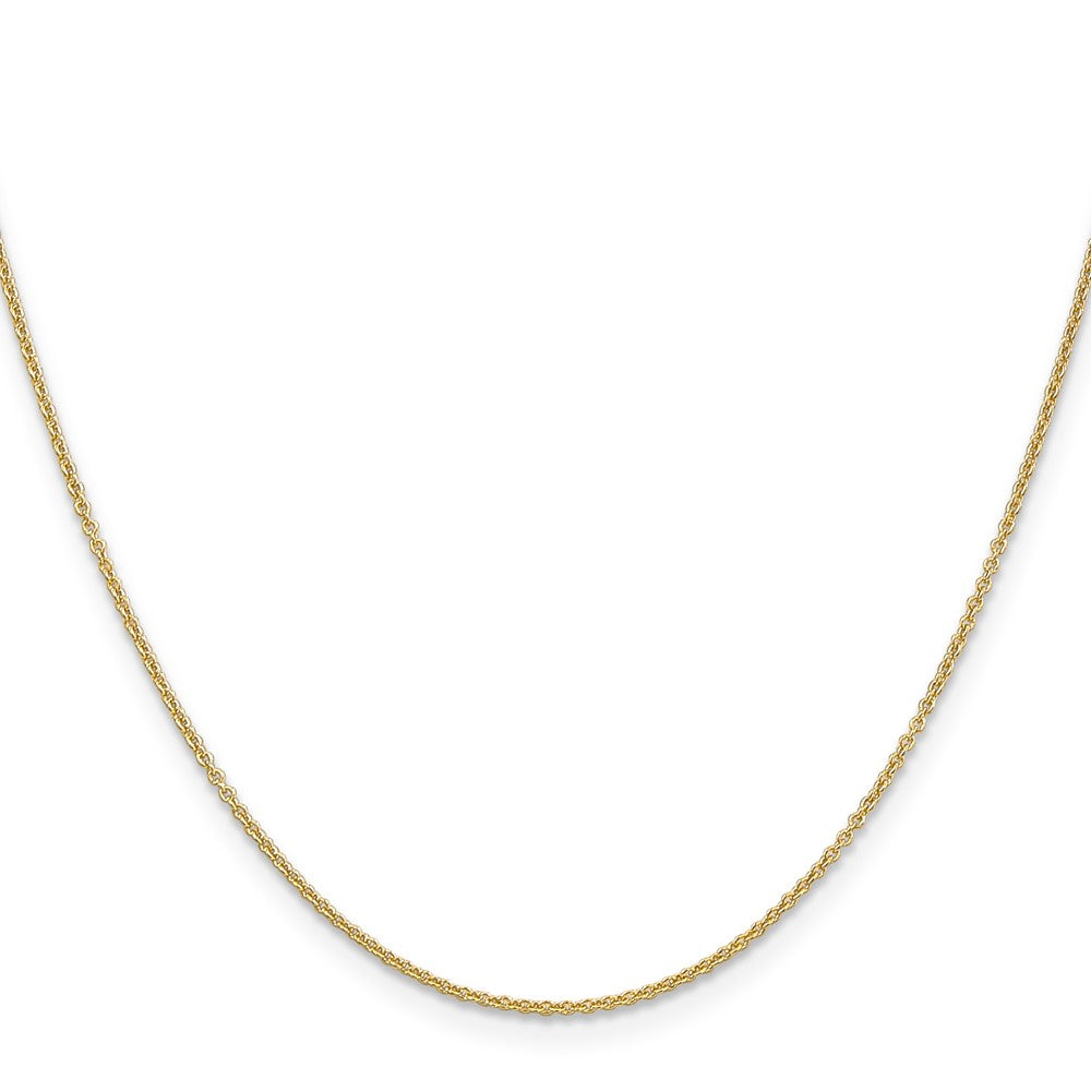 14K Yellow Gold 1.2mm Solid Round Cable Bracelet Anklet Choker Necklace Pendant Chain
