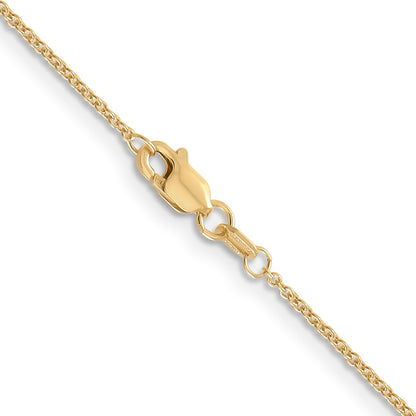 14K Yellow Gold 1.2mm Solid Round Cable Bracelet Anklet Choker Necklace Pendant Chain