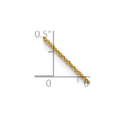 14K Yellow Gold 1.2mm Solid Round Cable Bracelet Anklet Choker Necklace Pendant Chain