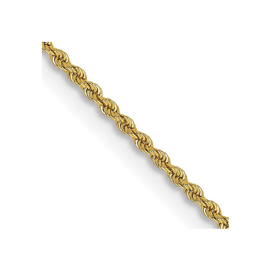 14K Yellow Gold 2mm Solid Regular Rope Bracelet Anklet Choker Necklace Pendant Chain