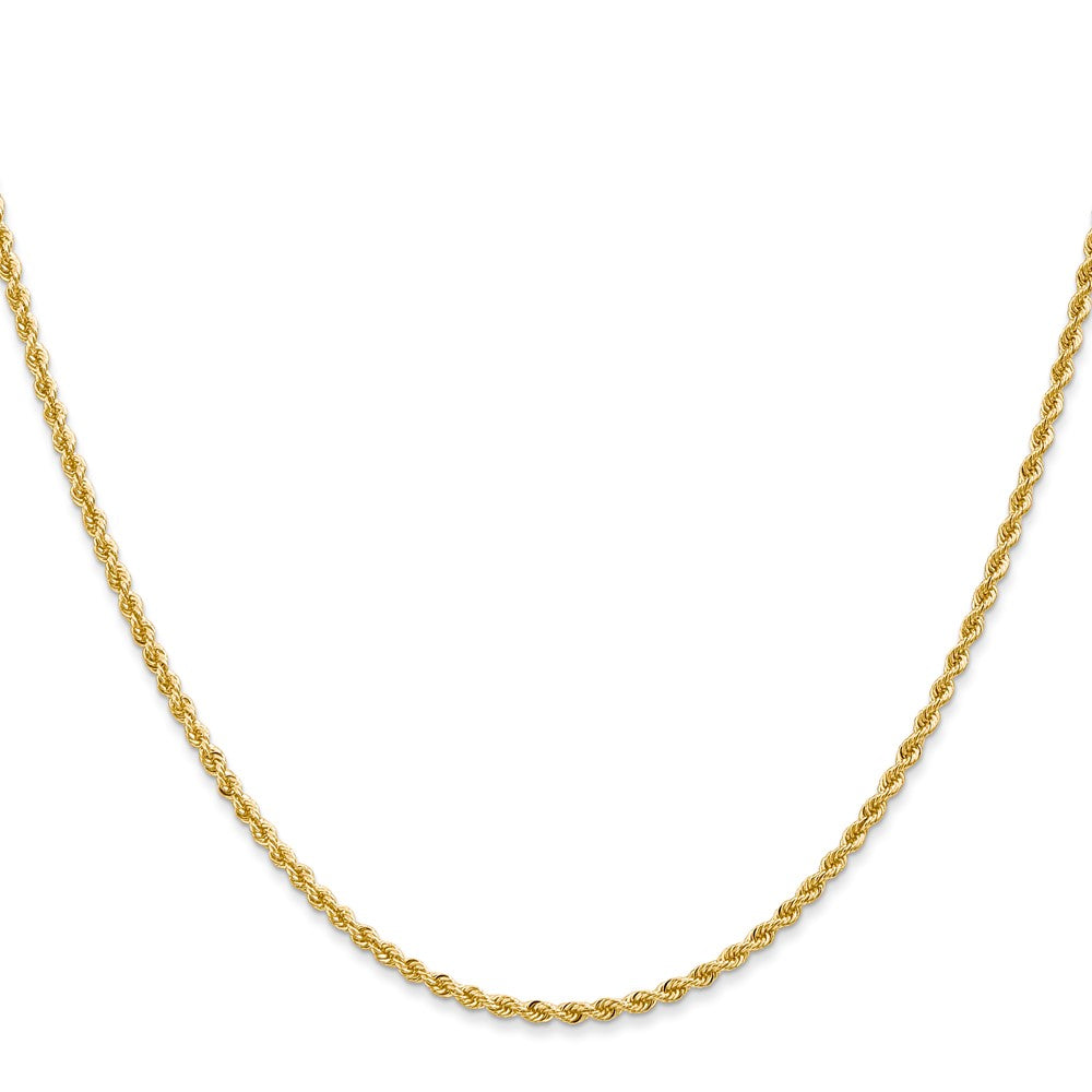 14K Yellow Gold 2mm Solid Regular Rope Bracelet Anklet Choker Necklace Pendant Chain