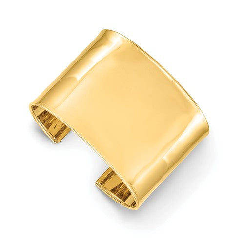 14k solid yellow gold 44mm cuff bangle bracelet engraved personalized monogram name initials