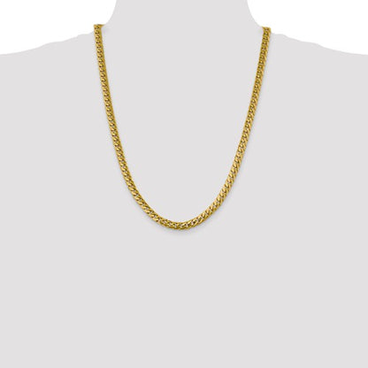 14k yellow gold 6.25mm miami cuban link bracelet anklet choker necklace pendant chain