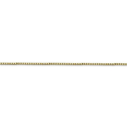 10k yellow gold 1mm box bracelet anklet choker necklace pendant chain