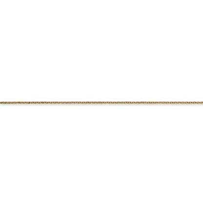 14k yellow gold 0.6mm diamond cut cable layering bracelet anklet choker necklace pendant chain