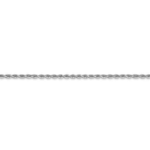 14k white gold 1.75mm diamond cut rope bracelet anklet choker necklace pendant chain