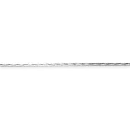 14k white gold 1.40mm octagonal snake bracelet anklet choker necklace pendant chain