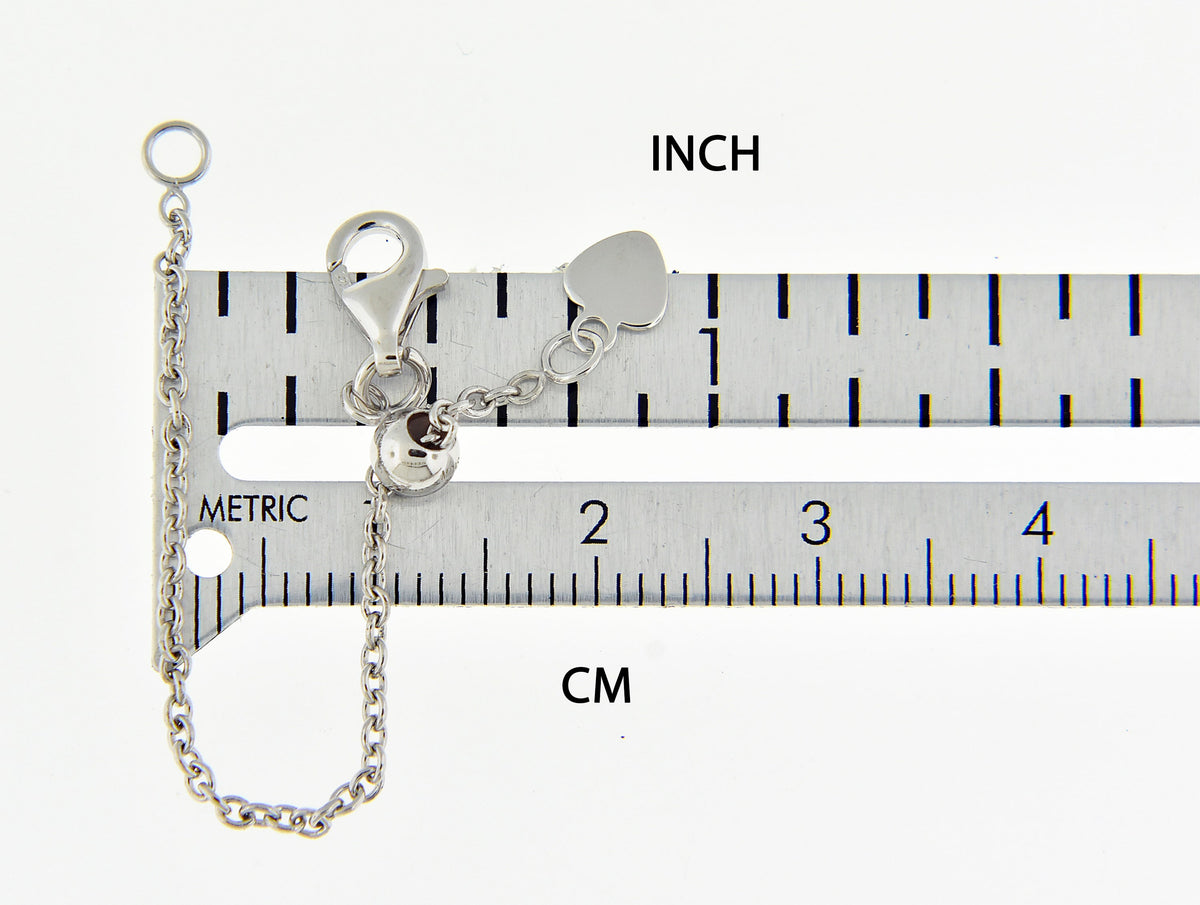 14k yellow rose white gold or sterling silver cable chain extender adjustable up to 3 inches with lobster clasp