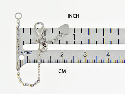 14k yellow rose white gold or sterling silver cable chain extender adjustable up to 3 inches with lobster clasp