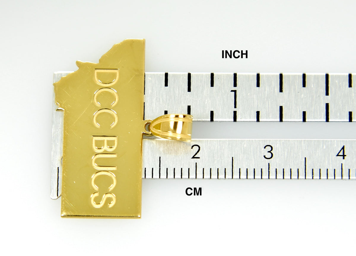 14k gold or sterling silver montana mt state map pendant charm personalized monogram