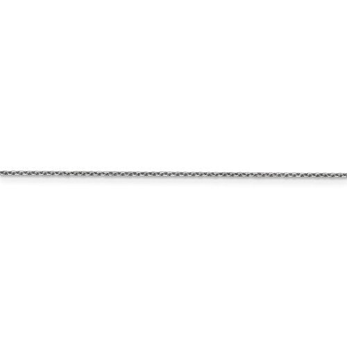 14k white  gold 0.95mm diamond cut cable bracelet anklet choker necklace pendant chain