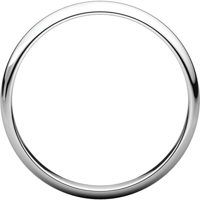 14k white gold 3mm wedding anniversary promise ring band half round light