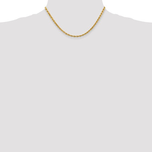 14k solid yellow gold 4mm diamond cut rope bracelet anklet choker necklace pendant chain