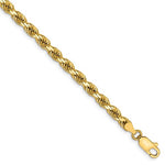 Загрузить изображение в средство просмотра галереи, 14K Solid Yellow Gold 4mm Diamond Cut Rope Bracelet Anklet Choker Necklace Pendant Chain
