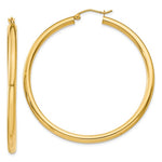 Lade das Bild in den Galerie-Viewer, 14K Yellow Gold Classic Round Hoop Earrings 50mm x 3mm
