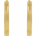 画像をギャラリービューアに読み込む, Platinum 14K Solid Yellow Rose White Gold 10mm Classic Round Huggie Hinged Hoop Earrings
