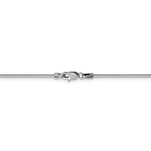 14k white gold 1.40mm octagonal snake bracelet anklet choker necklace pendant chain