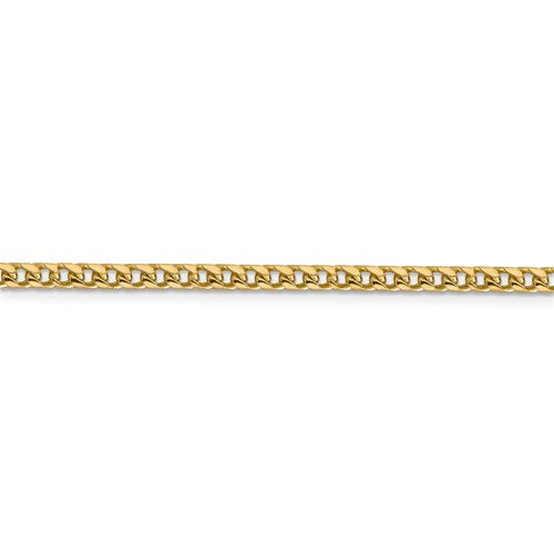 14K Yellow Gold 3mm Franco Bracelet Anklet Choker Necklace Pendant Chain