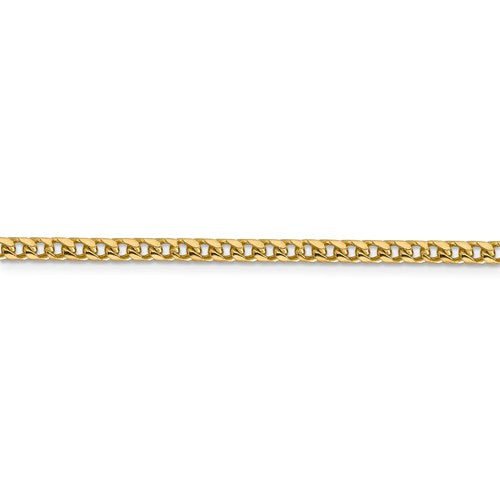14k yellow gold 3mm franco bracelet anklet choker necklace pendant chain