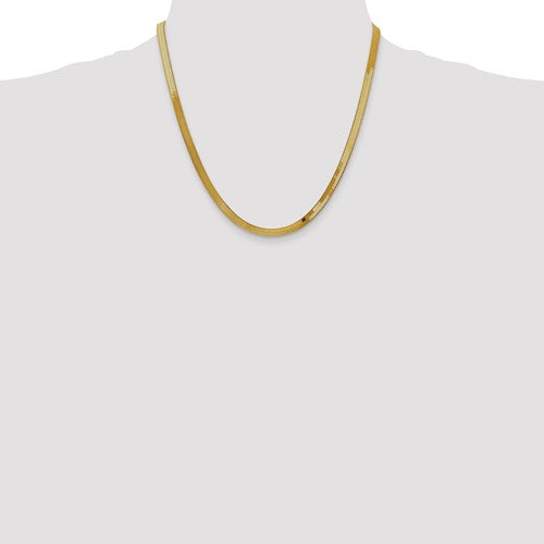14k Yellow Gold 4mm Silky Herringbone Bracelet Anklet Choker Necklace Pendant Chain