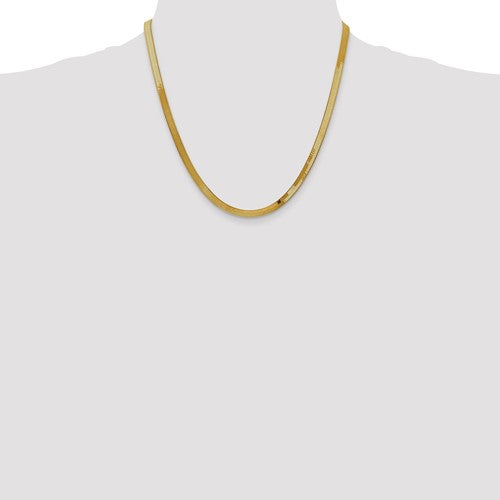 14k yellow gold 4mm silky herringbone bracelet anklet choker necklace pendant chain