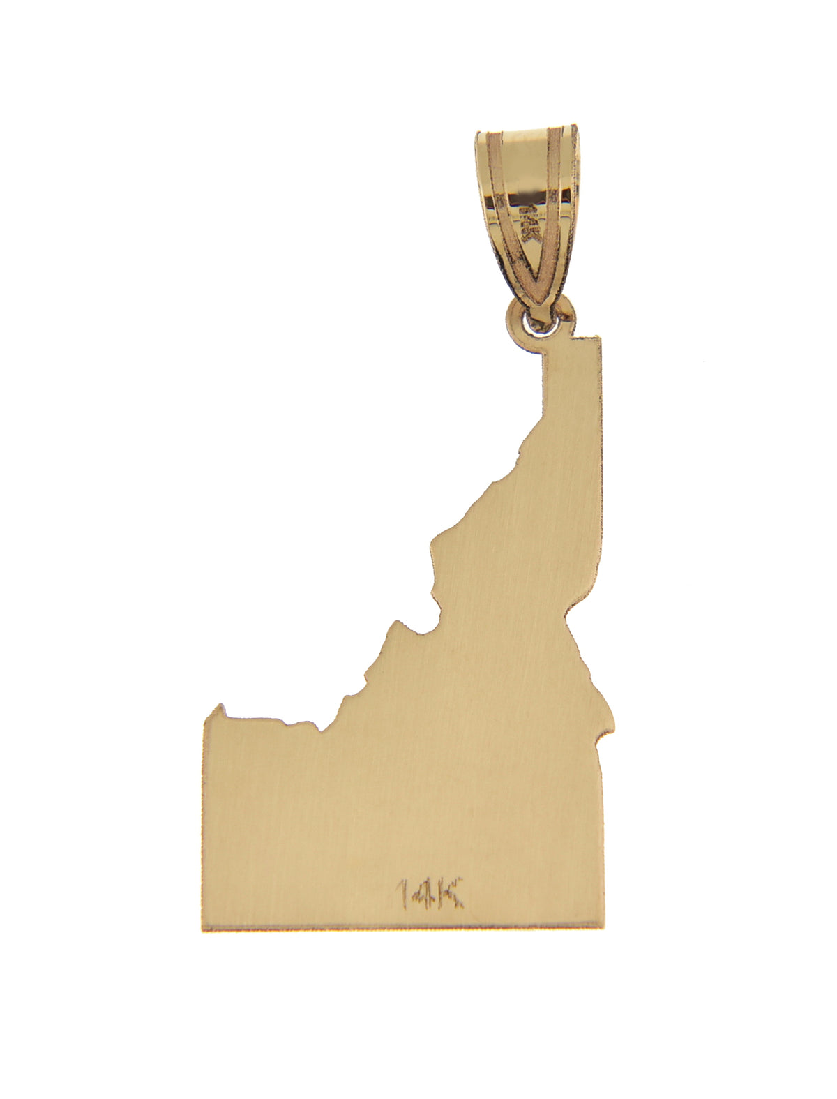 14k gold or sterling silver idaho id state map pendant charm personalized monogram