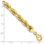 Load image into Gallery viewer, 14K Solid Yellow Gold 7mm Diamond Cut Rope Bracelet Anklet Choker Necklace Pendant Chain
