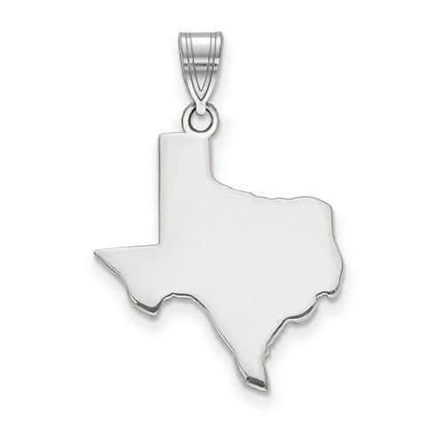 14k gold or sterling silver texas tx state map pendant charm personalized monogram