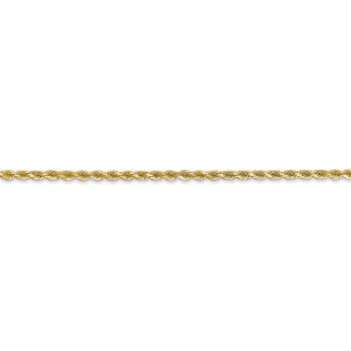 14k solid yellow gold 2mm diamond cut rope bracelet anklet choker necklace pendant chain