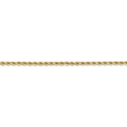 14k solid yellow gold 2mm diamond cut rope bracelet anklet choker necklace pendant chain