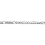 Load image into Gallery viewer, 14K White Gold 3.5mm Lightweight Figaro Bracelet Anklet Choker Necklace Pendant Chain
