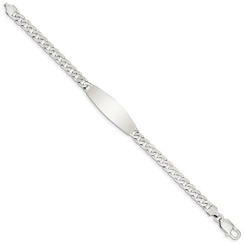 solid sterling silver engravable id nameplate bracelet engraved personalized monogram