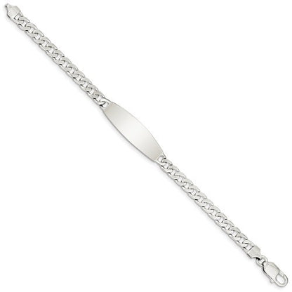 solid sterling silver engravable id nameplate bracelet engraved personalized monogram