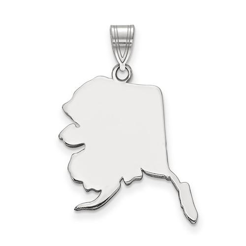 14k gold or sterling silver alaska ak state pendant charm personalized monogram