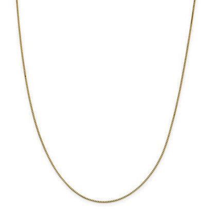 14k yellow gold 0.95mm box bracelet anklet choker necklace pendant chain