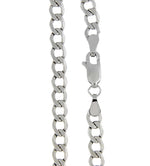 Ladda upp bild till gallerivisning, 14K White Gold 4.3mm Curb Bracelet Anklet Choker Necklace Pendant Chain
