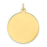 Load image into Gallery viewer, 10k Yellow Gold 24mm Round Circle Disc Pendant Charm Personalized Monogram Engraved
