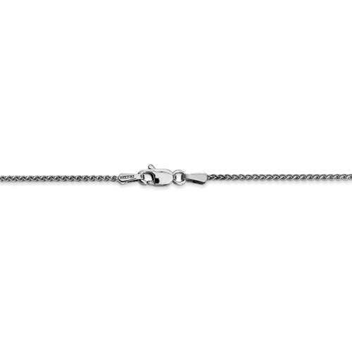 14k white gold 1.25mm spiga wheat bracelet anklet choker necklace pendant chain