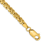 Indlæs billede til gallerivisning 14K Solid Yellow Gold 3.25mm Byzantine Bracelet Anklet Necklace Choker Pendant Chain

