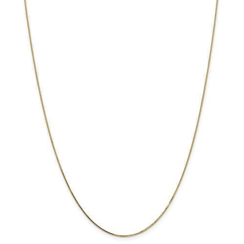 14k yellow gold 0.7mm box bracelet anklet choker necklace pendant chain