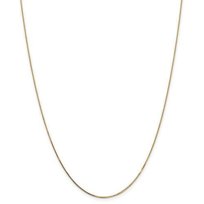 14k yellow gold 0.7mm box bracelet anklet choker necklace pendant chain