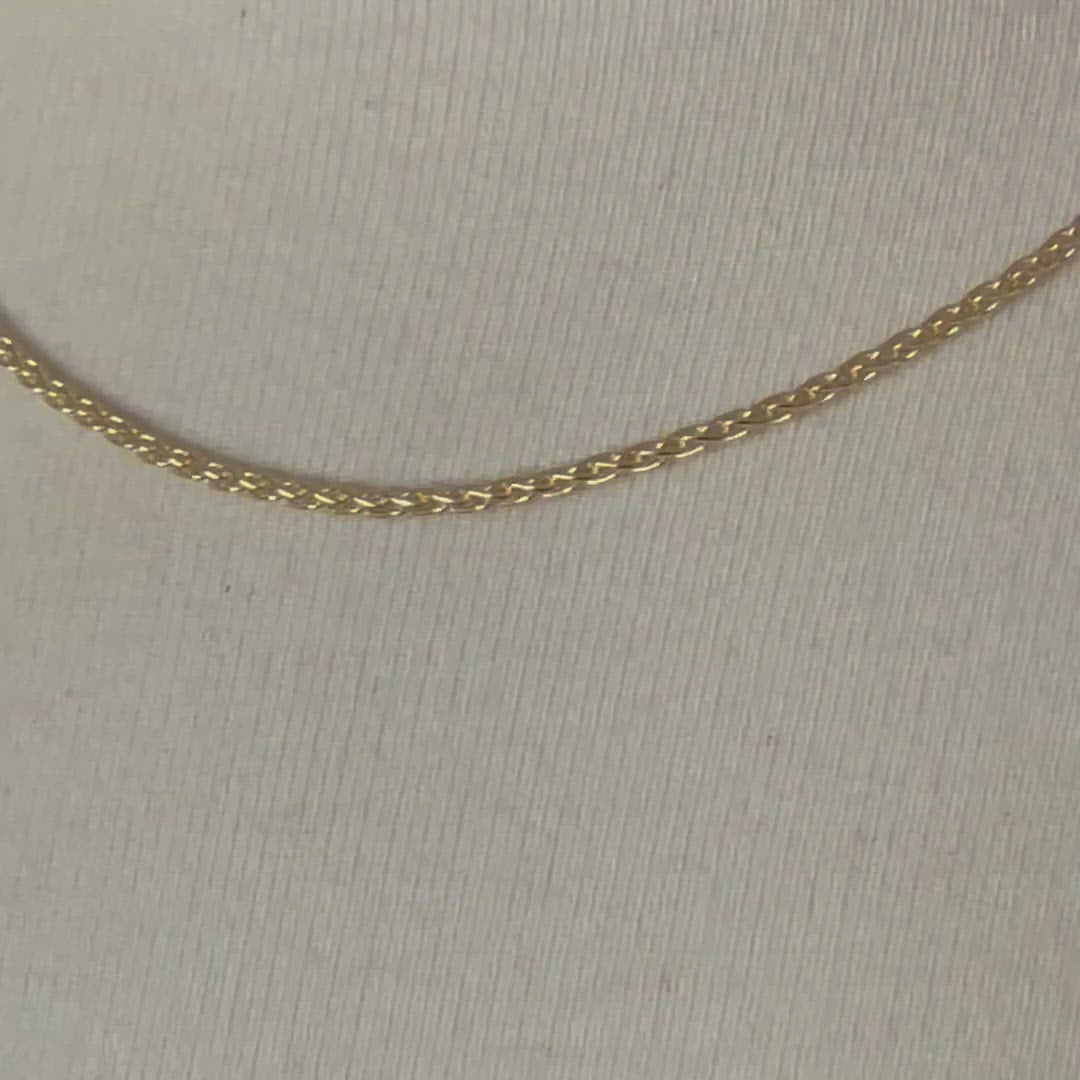 14K Yellow Gold 1.75mm Parisian Wheat Bracelet Anklet Choker Necklace Pendant Chain