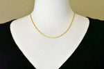 Lataa kuva Galleria-katseluun, 14K Yellow Gold 2.5mm Lightweight Figaro Bracelet Anklet Choker Necklace Chain
