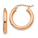 Load image into Gallery viewer, 14K Rose Gold Classic Round Hoop Earrings 19mm x 3mm
